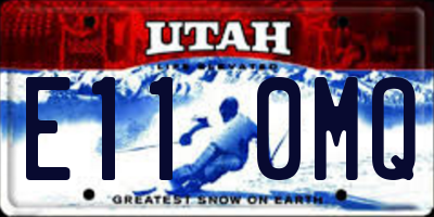 UT license plate E110MQ