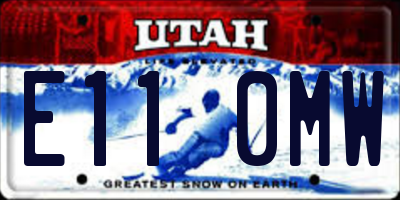 UT license plate E110MW