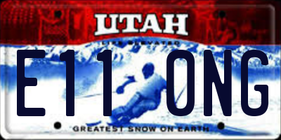 UT license plate E110NG