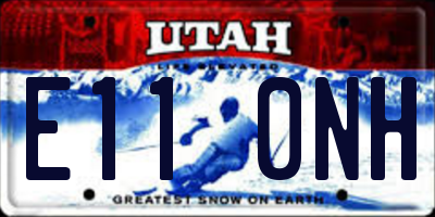 UT license plate E110NH