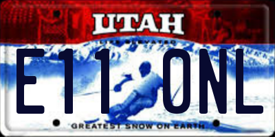 UT license plate E110NL