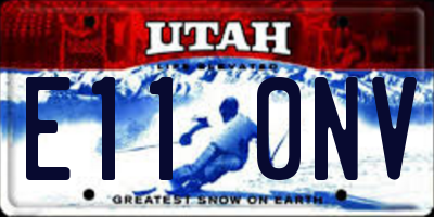 UT license plate E110NV