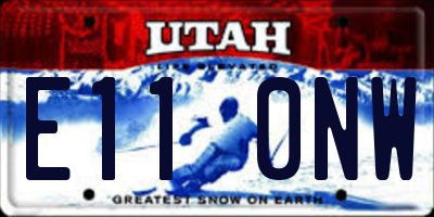 UT license plate E110NW