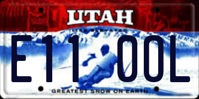 UT license plate E110OL
