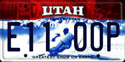 UT license plate E110OP