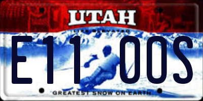 UT license plate E110OS