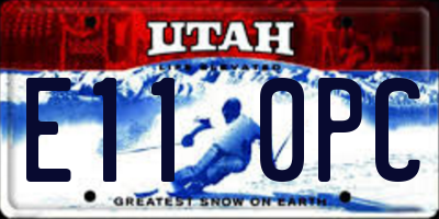 UT license plate E110PC