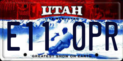UT license plate E110PR