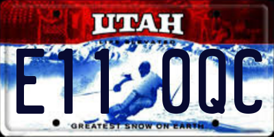 UT license plate E110QC
