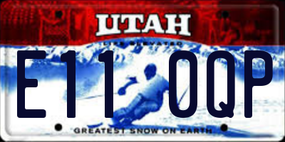 UT license plate E110QP