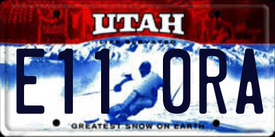 UT license plate E110RA
