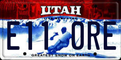 UT license plate E110RE