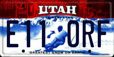 UT license plate E110RF