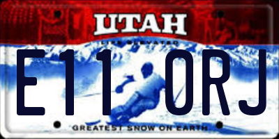 UT license plate E110RJ