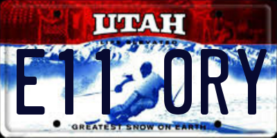 UT license plate E110RY