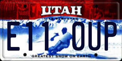 UT license plate E110UP