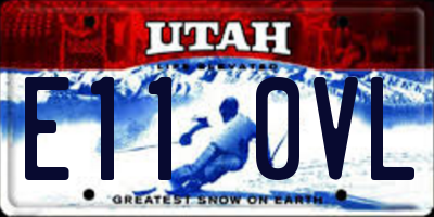 UT license plate E110VL