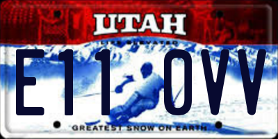 UT license plate E110VV