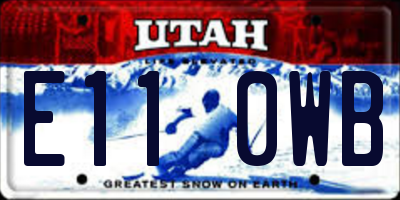 UT license plate E110WB