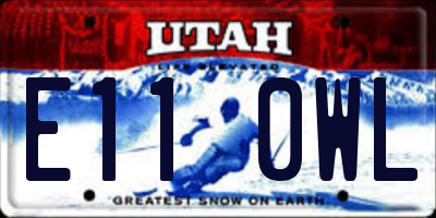 UT license plate E110WL