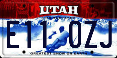 UT license plate E110ZJ