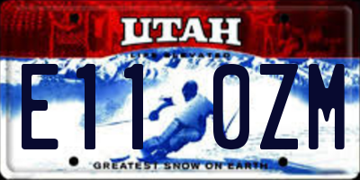 UT license plate E110ZM