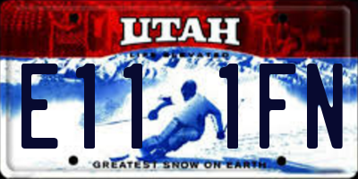 UT license plate E111FN