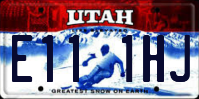 UT license plate E111HJ