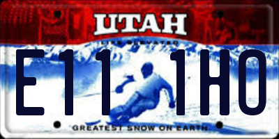 UT license plate E111HO