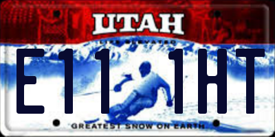UT license plate E111HT