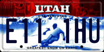 UT license plate E111HU