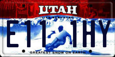 UT license plate E111HY