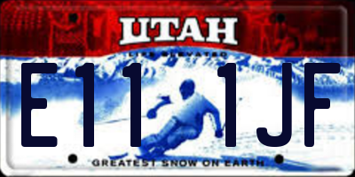 UT license plate E111JF