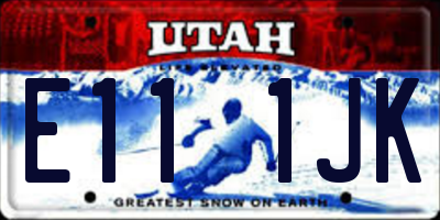 UT license plate E111JK