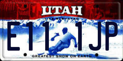 UT license plate E111JP