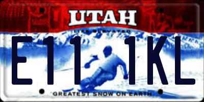 UT license plate E111KL