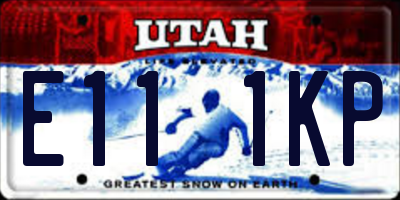 UT license plate E111KP