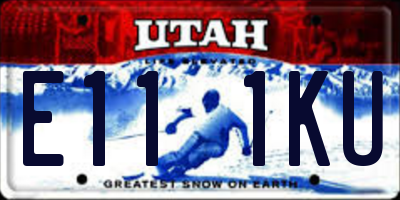 UT license plate E111KU