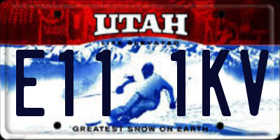 UT license plate E111KV