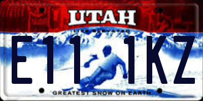 UT license plate E111KZ