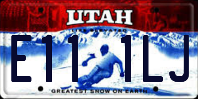 UT license plate E111LJ