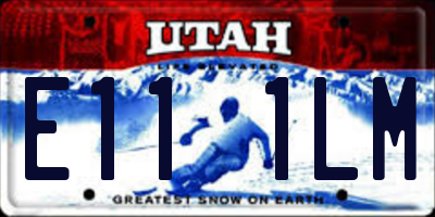 UT license plate E111LM