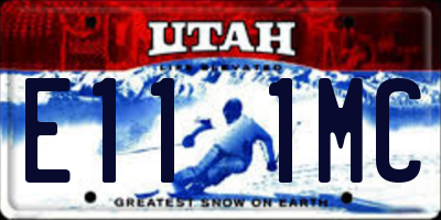 UT license plate E111MC