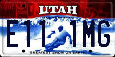 UT license plate E111MG