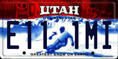 UT license plate E111MI