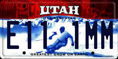 UT license plate E111MM