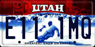 UT license plate E111MQ