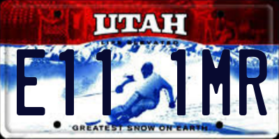 UT license plate E111MR