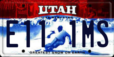 UT license plate E111MS