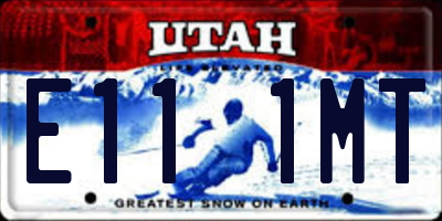 UT license plate E111MT
